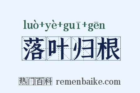 落叶归根是什么意思的图片